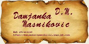 Damjanka Masniković vizit kartica